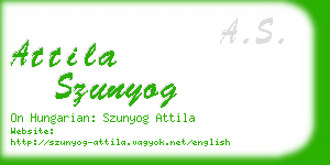 attila szunyog business card